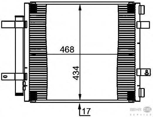 Конденсатор, кондиционер BEHR HELLA SERVICE 8FC 351 301-591