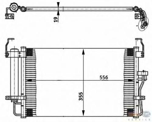 Конденсатор, кондиционер BEHR HELLA SERVICE 8FC 351 302-161