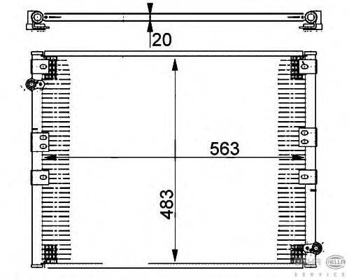 Конденсатор, кондиционер BEHR HELLA SERVICE 8FC 351 302-171