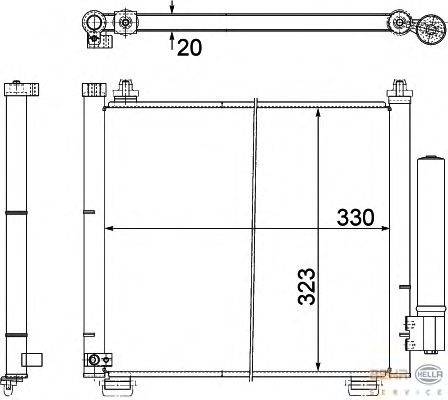 Конденсатор, кондиционер BEHR HELLA SERVICE 8FC 351 303-481