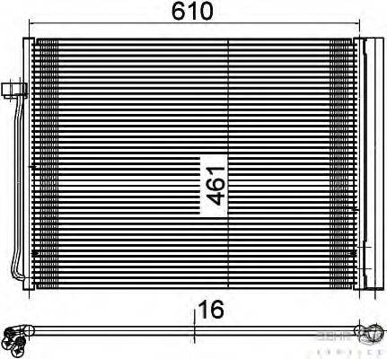 Конденсатор, кондиционер BEHR HELLA SERVICE 8FC 351 309-711