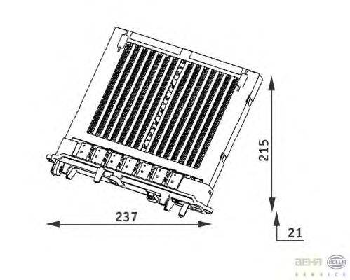 Теплообменник, отопление салона BEHR HELLA SERVICE 8FH 351 312-101