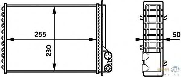 Теплообменник, отопление салона BEHR HELLA SERVICE 8FH 351 313-301