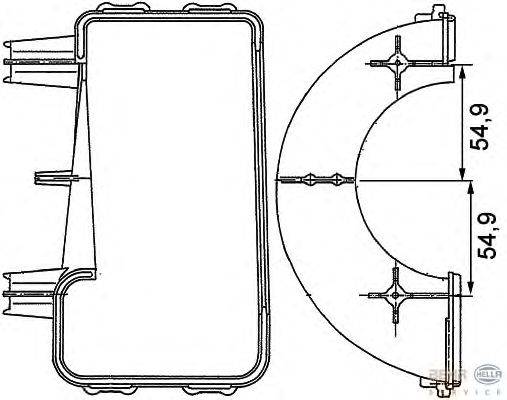 Рамка BEHR HELLA SERVICE 8FZ 351 314-431