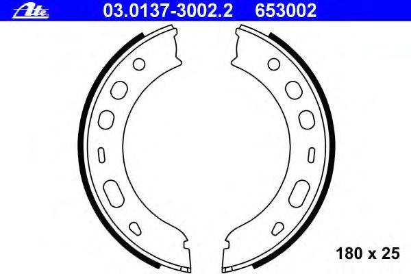 Комплект тормозных колодок, стояночная тормозная система ATE 03.0137-3002.2