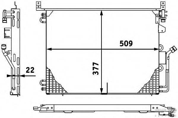 Конденсатор, кондиционер BEHR HELLA SERVICE 8FC 351 317-291