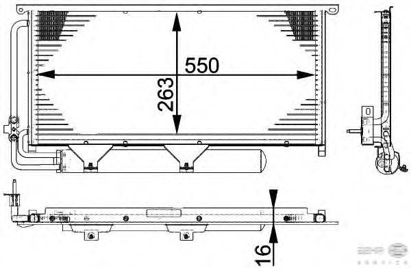 Конденсатор, кондиционер BEHR HELLA SERVICE 8FC 351 317-511