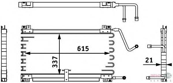 Конденсатор, кондиционер BEHR HELLA SERVICE 8FC 351 317-681