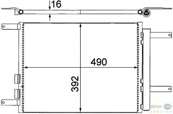 Конденсатор, кондиционер BEHR HELLA SERVICE 8FC 351 318-651