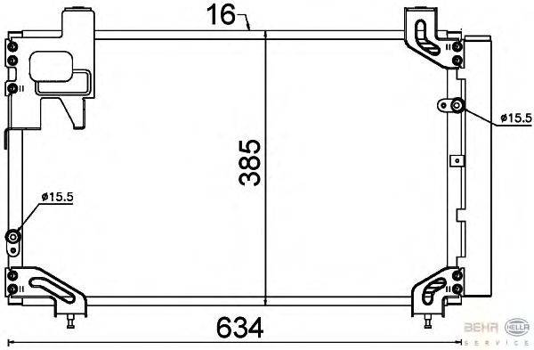 Конденсатор, кондиционер BEHR HELLA SERVICE 8FC351318751