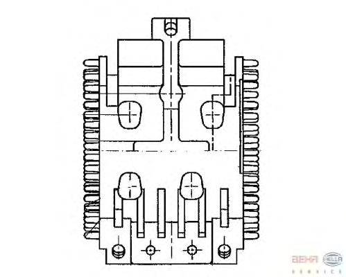 Регулятор, вентилятор салона BEHR HELLA SERVICE 5HL 351 321-041