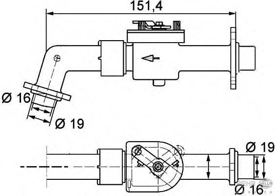 Регулирующий клапан охлаждающей жидкости BEHR HELLA SERVICE 9XL 351 328-111