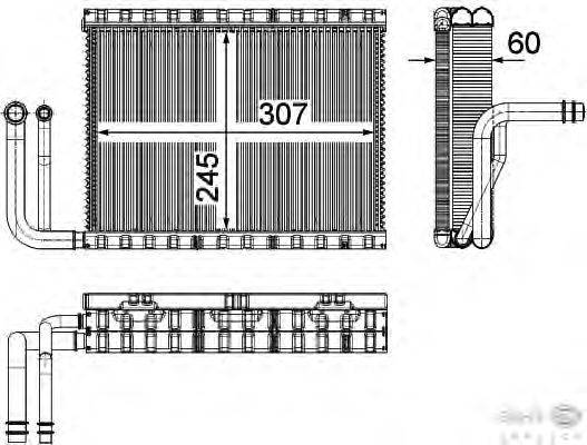 Испаритель, кондиционер BEHR HELLA SERVICE 8FV 351 331-151