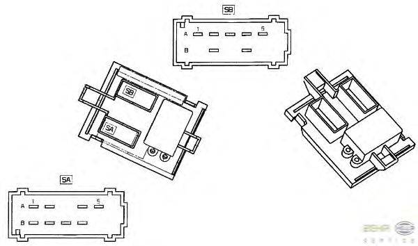 Сопротивление, вентилятор салона BEHR HELLA SERVICE 9ML 351 332-291