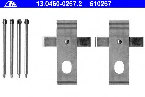 Комплектующие, колодки дискового тормоза ATE 13.0460-0267.2
