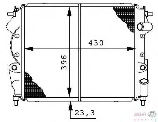 Радиатор, охлаждение двигателя BEHR HELLA SERVICE 8MK 376 706-391