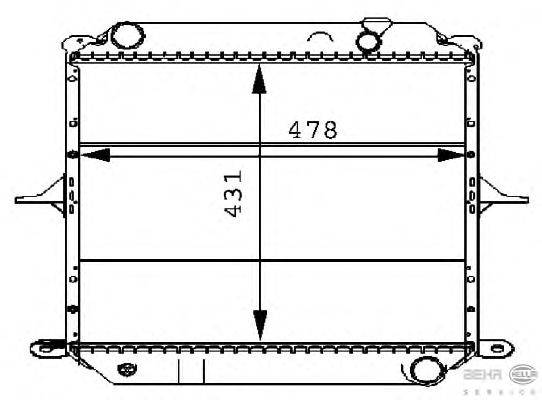 Радиатор, охлаждение двигателя BEHR HELLA SERVICE 8MK 376 706-551