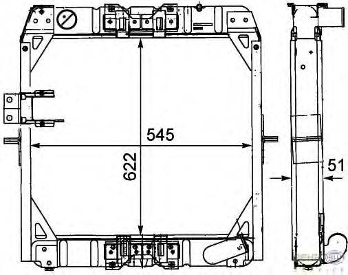 Радиатор, охлаждение двигателя BEHR HELLA SERVICE 8MK376709101