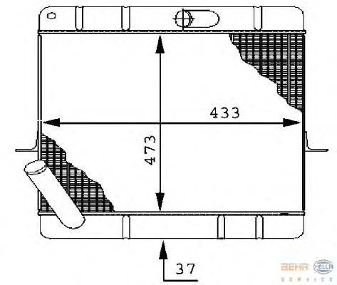 Радиатор, охлаждение двигателя BEHR HELLA SERVICE 8MK 376 709-181