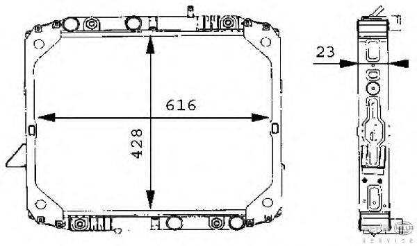 Радиатор, охлаждение двигателя BEHR HELLA SERVICE 8MK 376 709-701