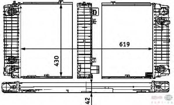 Радиатор, охлаждение двигателя BEHR HELLA SERVICE 8MK 376 710-411