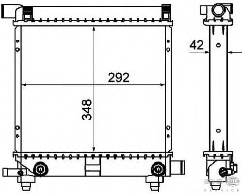 Радиатор, охлаждение двигателя BEHR HELLA SERVICE 8MK 376 711-311