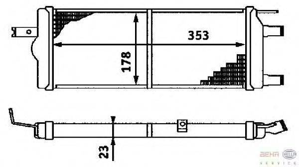 Радиатор, охлаждение двигателя BEHR HELLA SERVICE 8MK 376 715-051