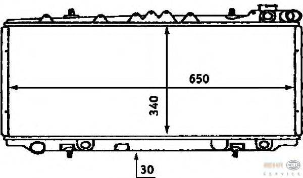 Радиатор, охлаждение двигателя BEHR HELLA SERVICE 8MK 376 715-581