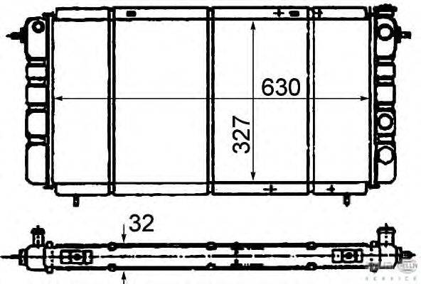 Радиатор, охлаждение двигателя BEHR HELLA SERVICE 8MK376716491