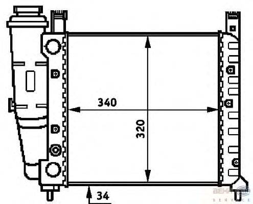 Радиатор, охлаждение двигателя BEHR HELLA SERVICE 8MK376716711