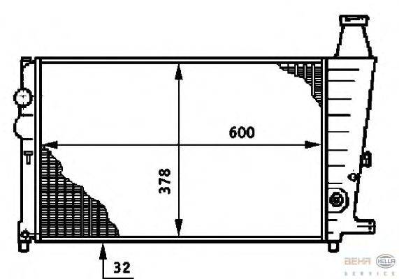 Радиатор, охлаждение двигателя BEHR HELLA SERVICE 8MK 376 719-191