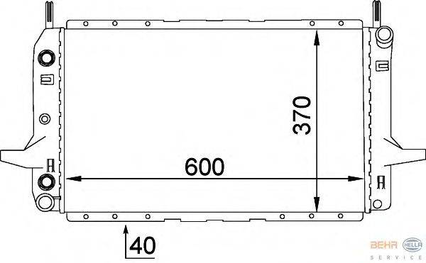 Радиатор, охлаждение двигателя BEHR HELLA SERVICE 8MK376720621