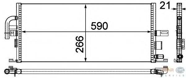 Низкотемпературный охладитель, интеркулер BEHR HELLA SERVICE 8MK 376 721-081