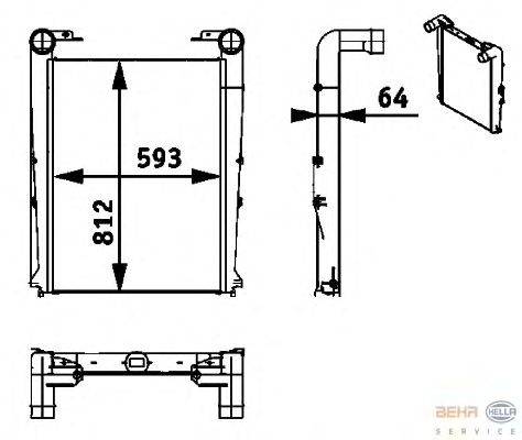 Интеркулер BEHR HELLA SERVICE 8ML 376 722-011