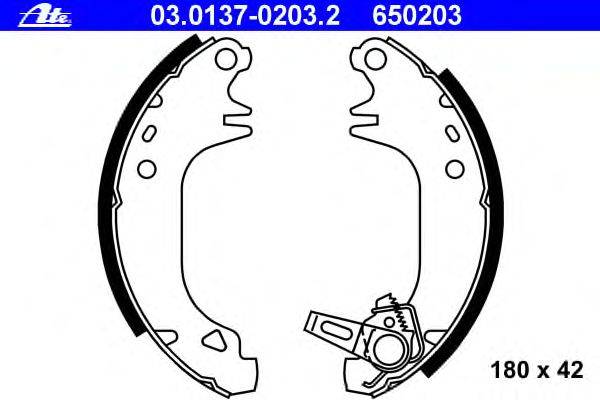Комплект тормозных колодок ATE 03.0137-0203.2
