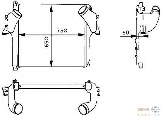 Интеркулер BEHR HELLA SERVICE 8ML376723721