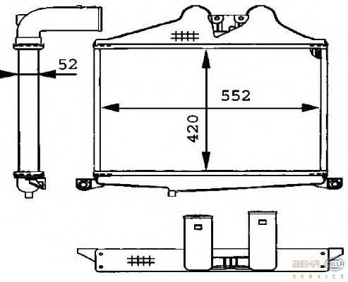 Интеркулер BEHR HELLA SERVICE 8ML 376 723-731