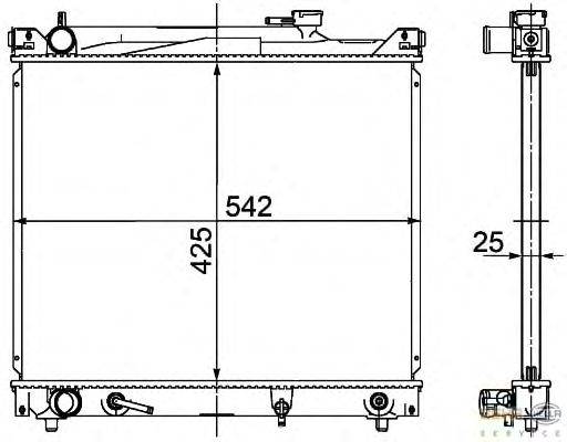 Радиатор, охлаждение двигателя BEHR HELLA SERVICE 8MK 376 726-471