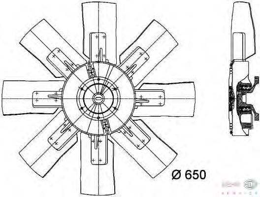 Вентилятор, охлаждение двигателя BEHR HELLA SERVICE 8MV 376 728-101
