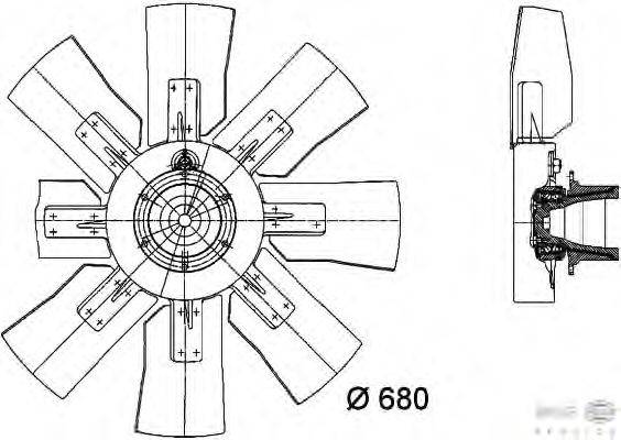 Вентилятор, охлаждение двигателя BEHR HELLA SERVICE 8MV376728181