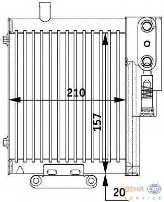 Масляный радиатор, автоматическая коробка передач BEHR HELLA SERVICE 8MO 376 729-591