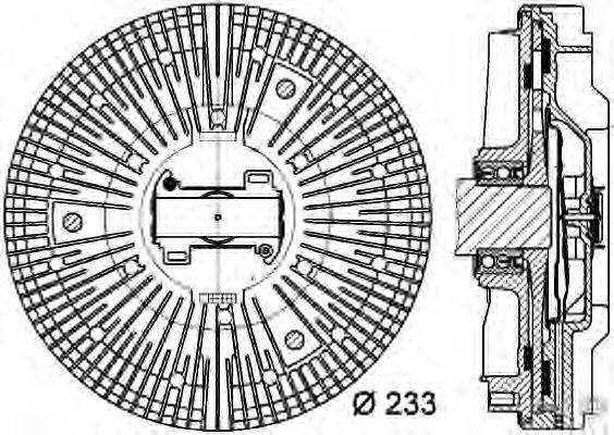 Сцепление, вентилятор радиатора BEHR HELLA SERVICE 8MV 376 730-101