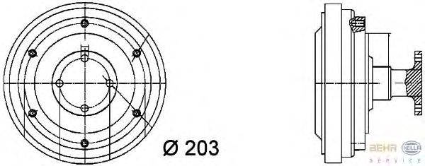 Сцепление, вентилятор радиатора BEHR HELLA SERVICE 8MV 376 731-361