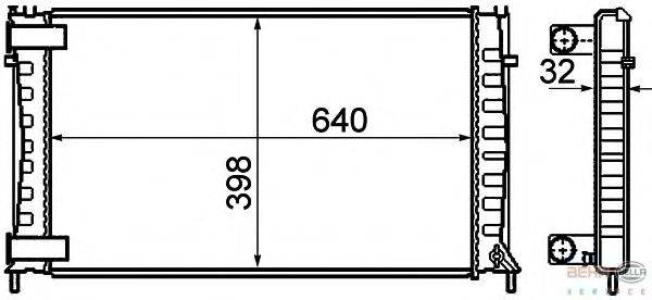 Радиатор, охлаждение двигателя BEHR HELLA SERVICE 8MK 376 732-791
