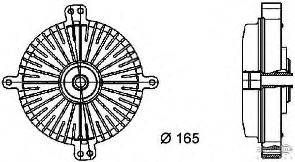 Сцепление, вентилятор радиатора BEHR HELLA SERVICE 8MV 376 733-041