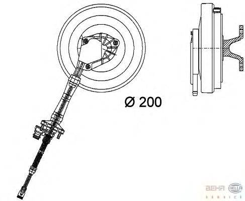 Сцепление, вентилятор радиатора BEHR HELLA SERVICE 8MV 376 734-221