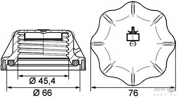 Крышка, резервуар охлаждающей жидкости BEHR HELLA SERVICE 8MY 376 742-311