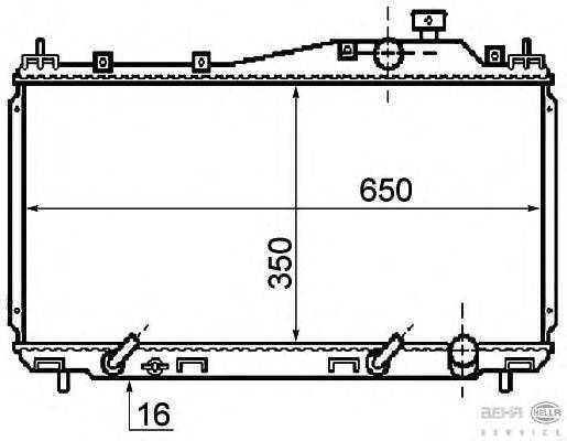 Радиатор, охлаждение двигателя BEHR HELLA SERVICE 8MK 376 753-631