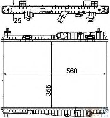 Радиатор, охлаждение двигателя BEHR HELLA SERVICE 8MK 376 754-761