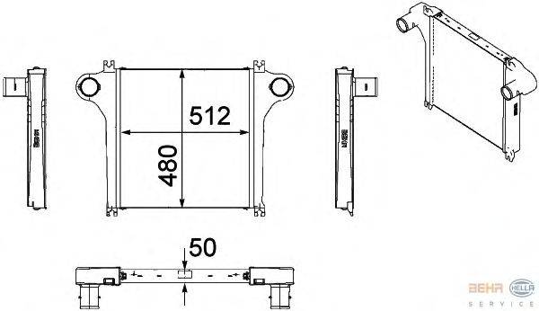 Интеркулер BEHR HELLA SERVICE 8ML 376 756-071